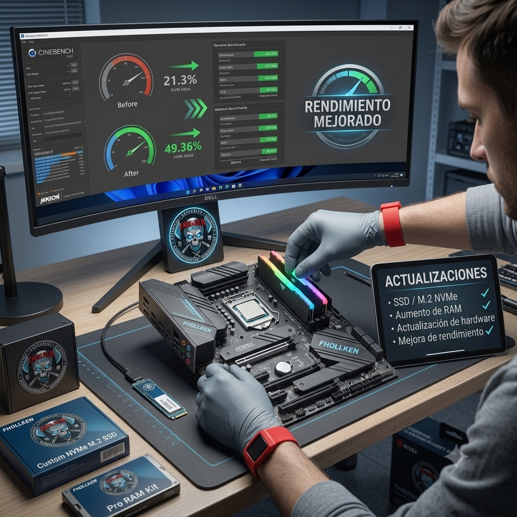Actualización de hardware PC - SSD M.2 NVMe y RAM